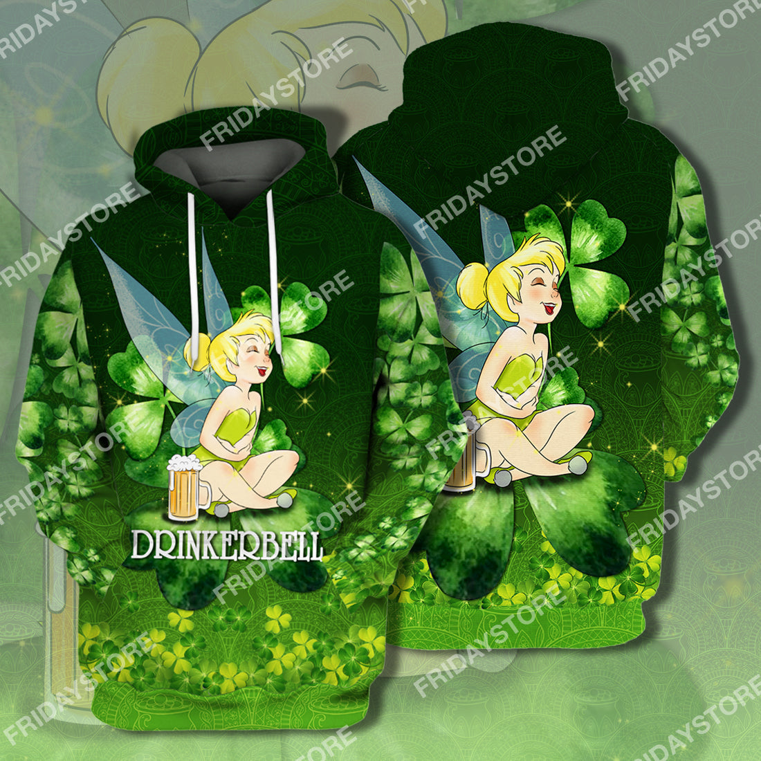 DN T-shirt Drinkerbell St Patrick's Day T-shirt Cute Amazing DN Sweater Tank Tinkerbell Hoodie Apparel