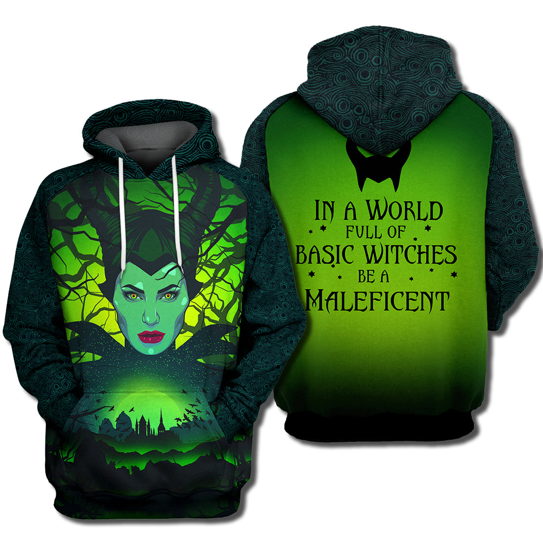 Maleficent T-shirt 3D Print Maleficent Green T-shirt Awesome DN Hoodie Sweater Tank