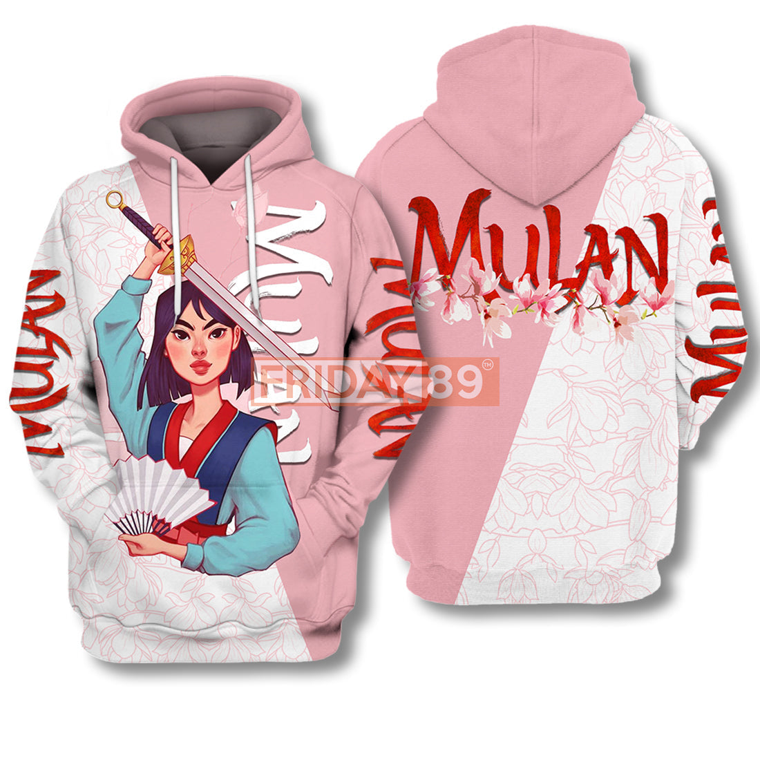 Mulan T-shirt Princess Mulan Warrior Pink All Over Print Mulan Pink Hoodie Amazing DN Hoodie Sweater Tank