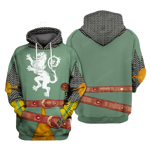 Men's Historical Hoodie Medieval Knight T-shirt Hoodie