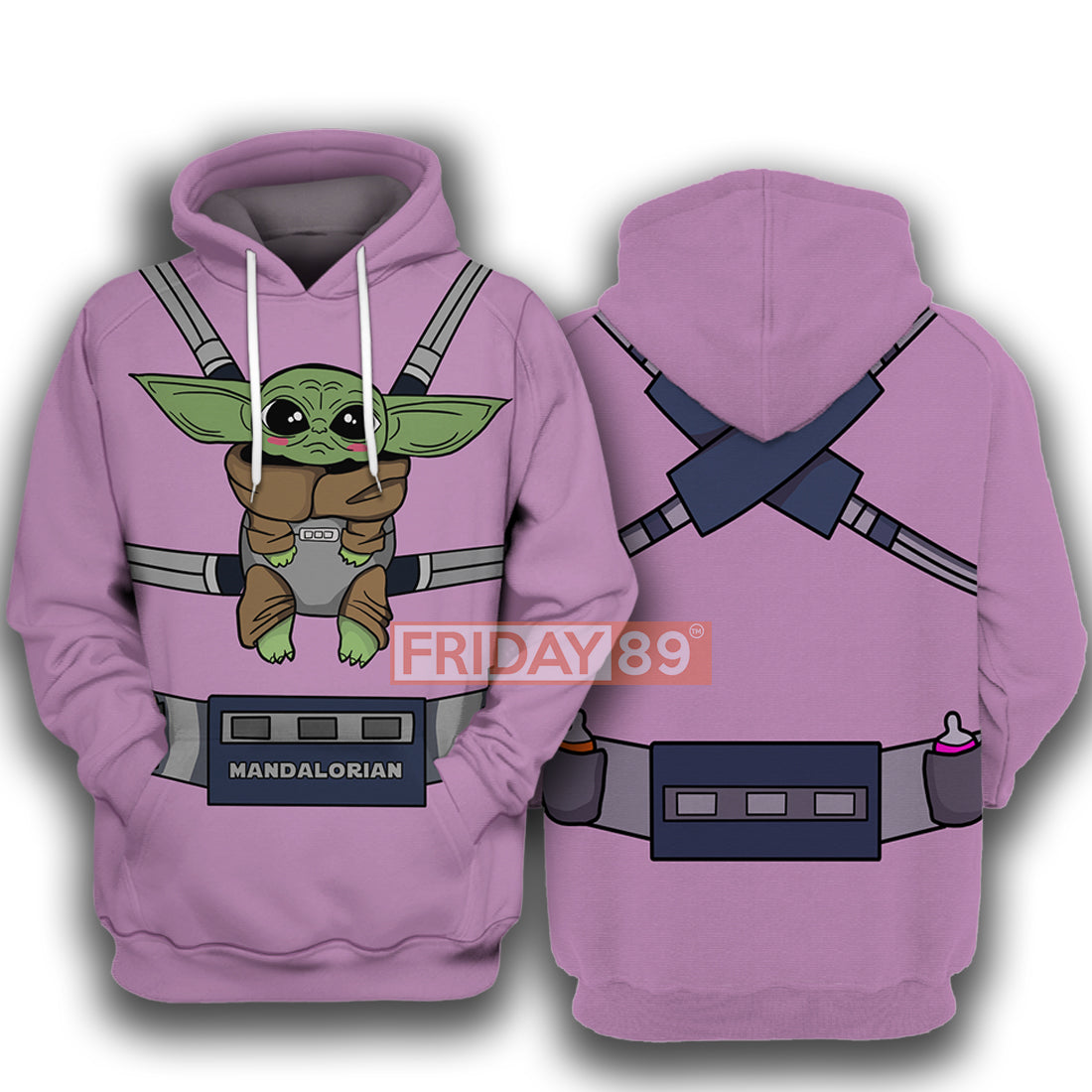 SW T-shirt Baby Yoda Mando Carrier 3D Print Hoodie Baby Yoda Pink Hoodie SW Hoodie Sweater Tank