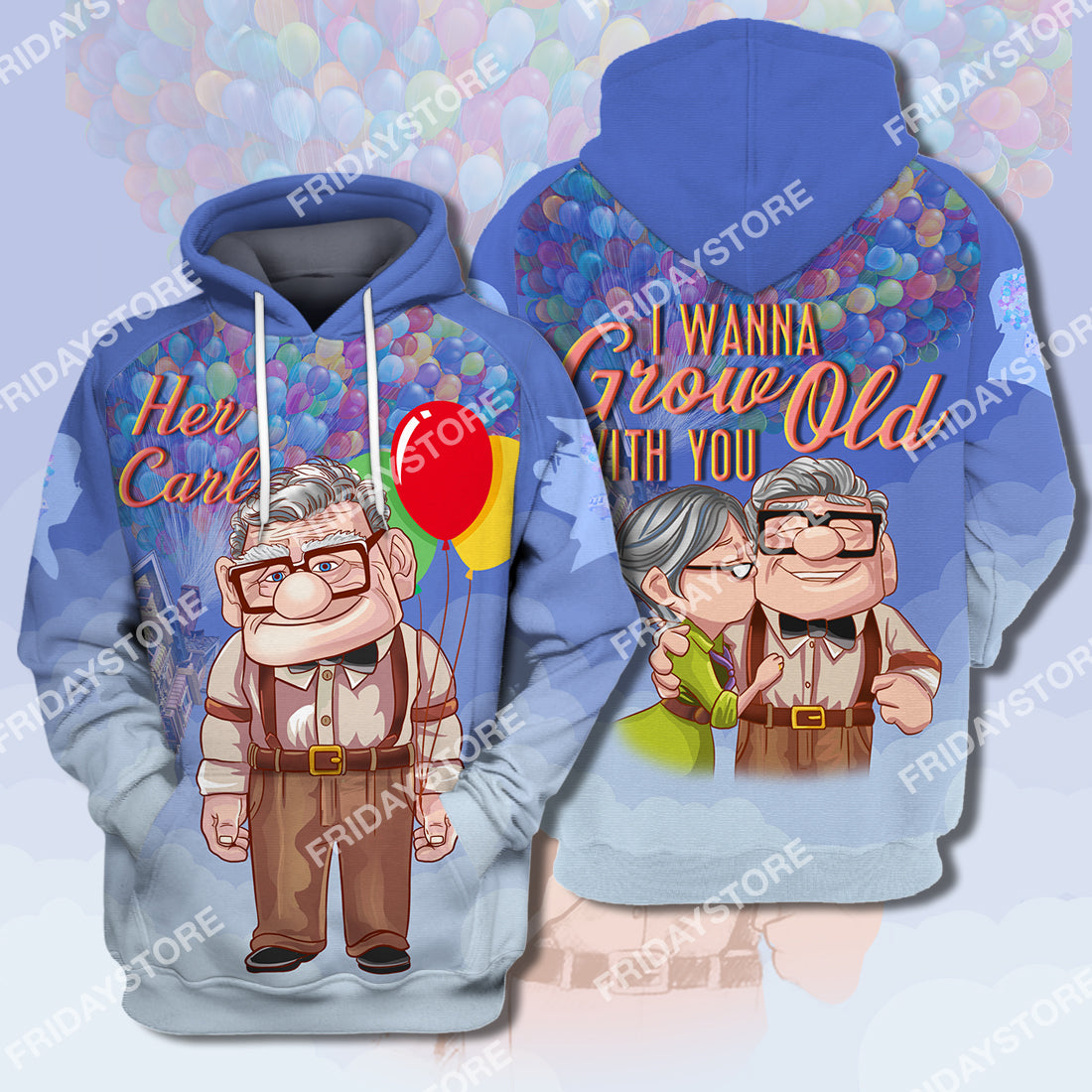 DN Up T-shirt I Wanna Grow Old With You Up Couple Her Carl T-shirt Amazing DN Hoodie Sweater Tank