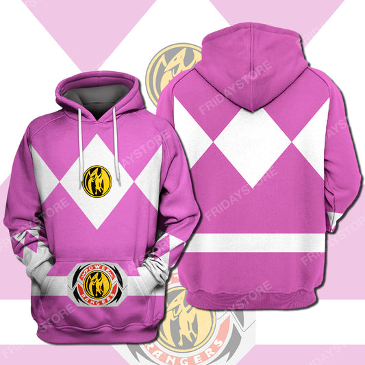Power Ranger T-shirt Pink Power Ranger Costume T-shirt Awesome Power Ranger Hoodie Sweater Tank