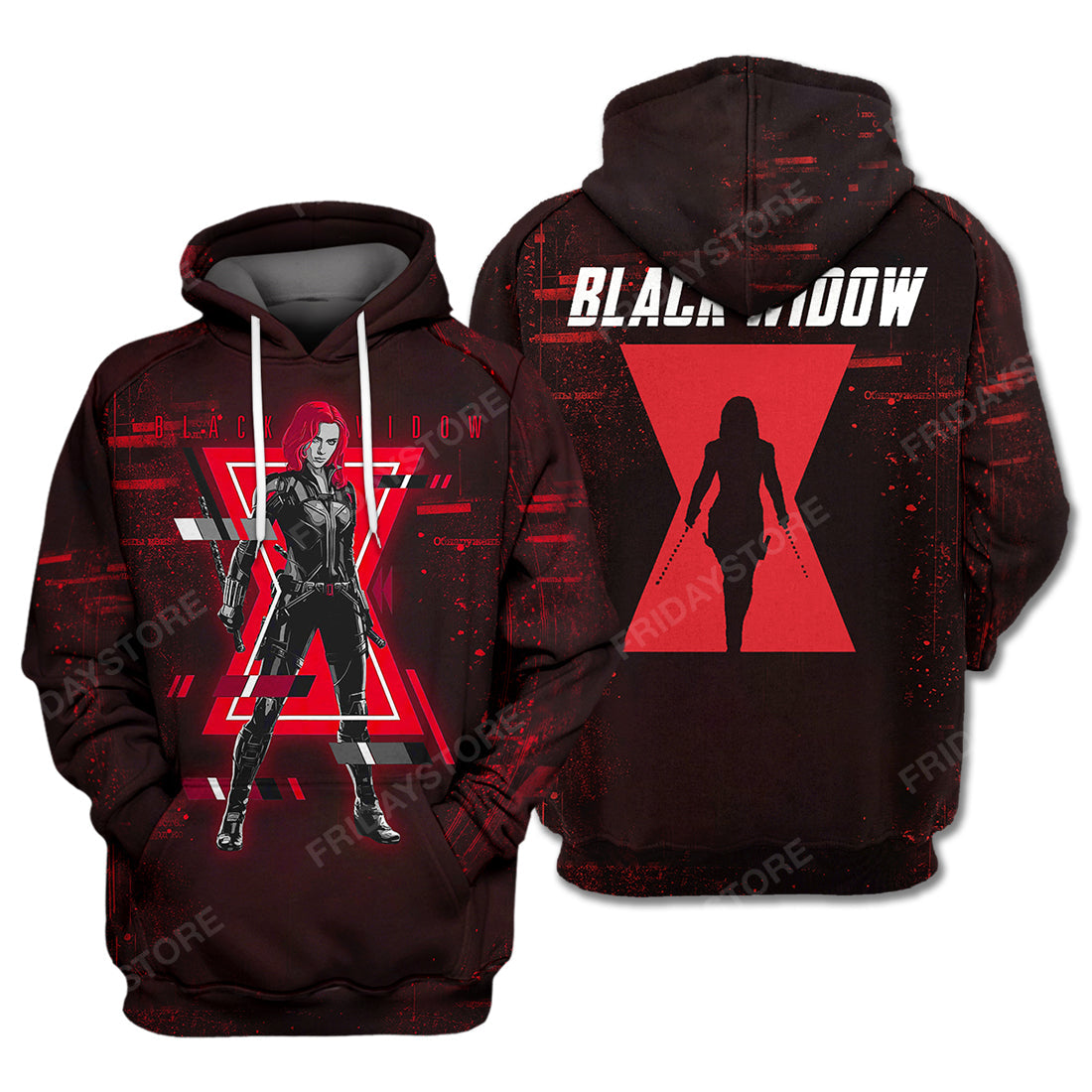 MV BW T-shirt Black Widow Series Black Red T-shirt Hoodie Fan Gift