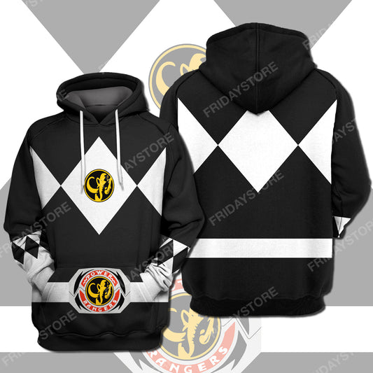 Power Ranger T-shirt Black Power Ranger Costume T-shirt High Quality Power Ranger Hoodie Sweater Tank
