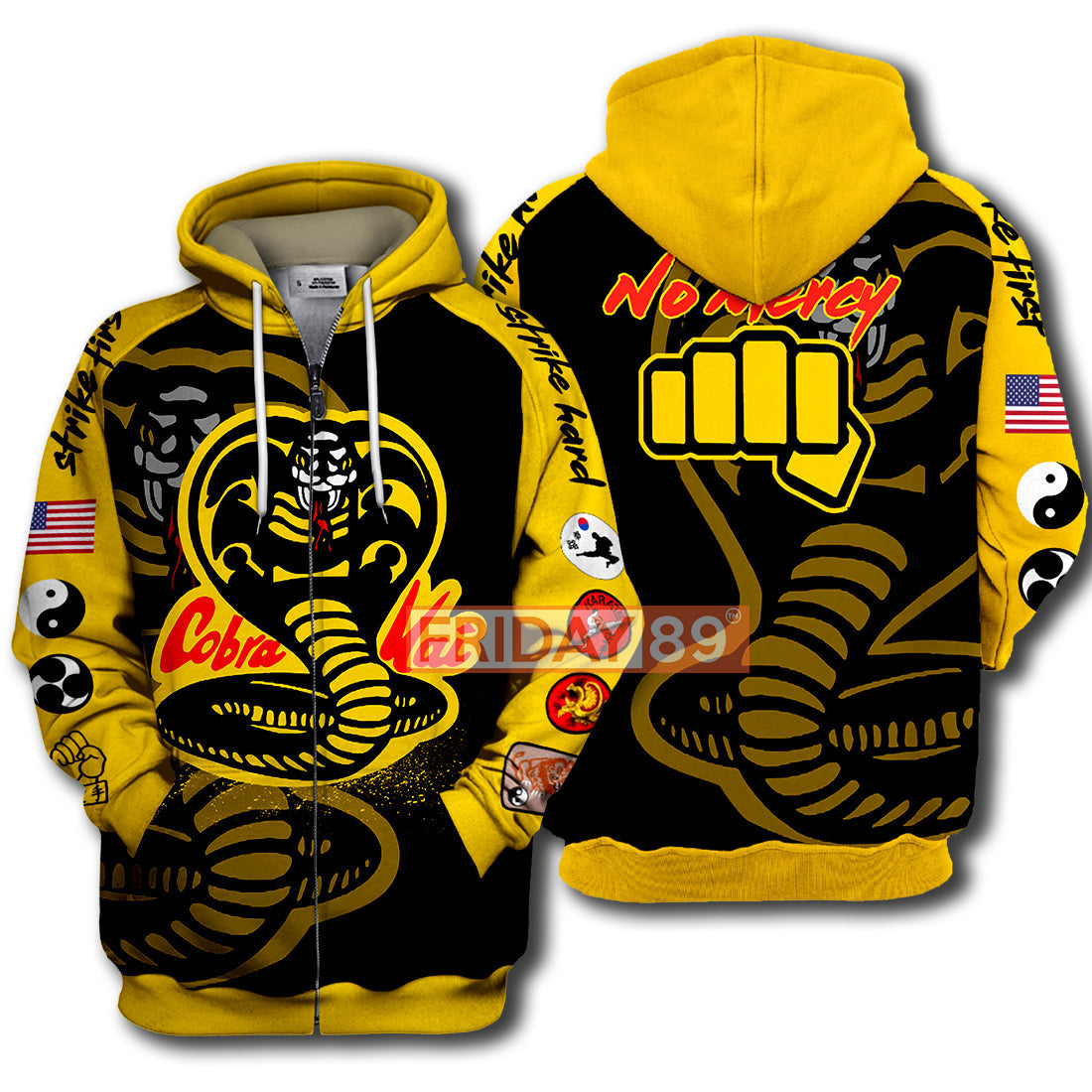 Cobra Kai Shirt Cobra Karate Dojo Cosplay No Mercy 3D Shirt Cool Cobra Kai Hoodie Sweater Tank