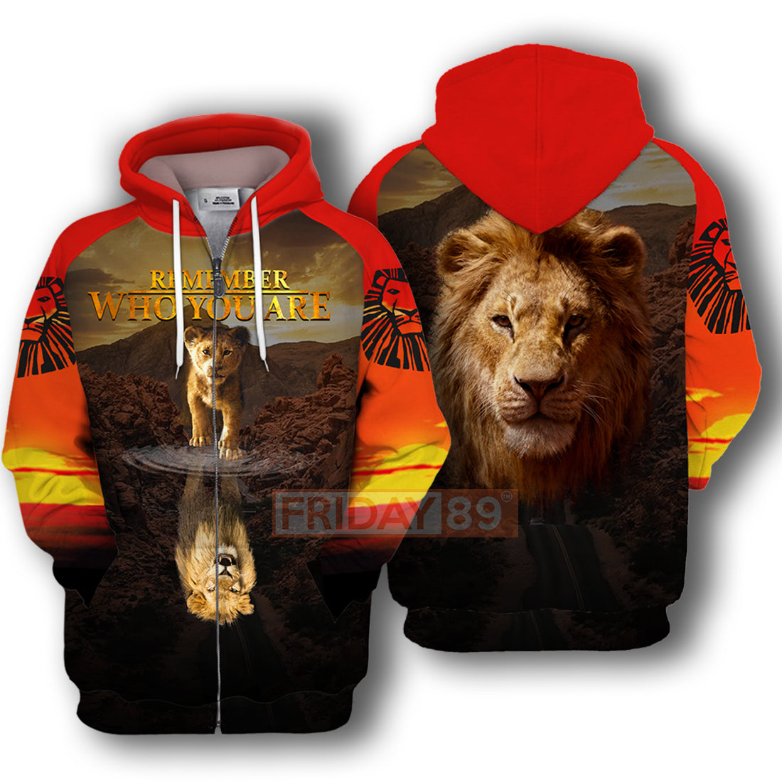 LK T-shirt Remember Who You Are Simba Lion Face 3D T-shirt Cool DN Hoodie Sweater Tank