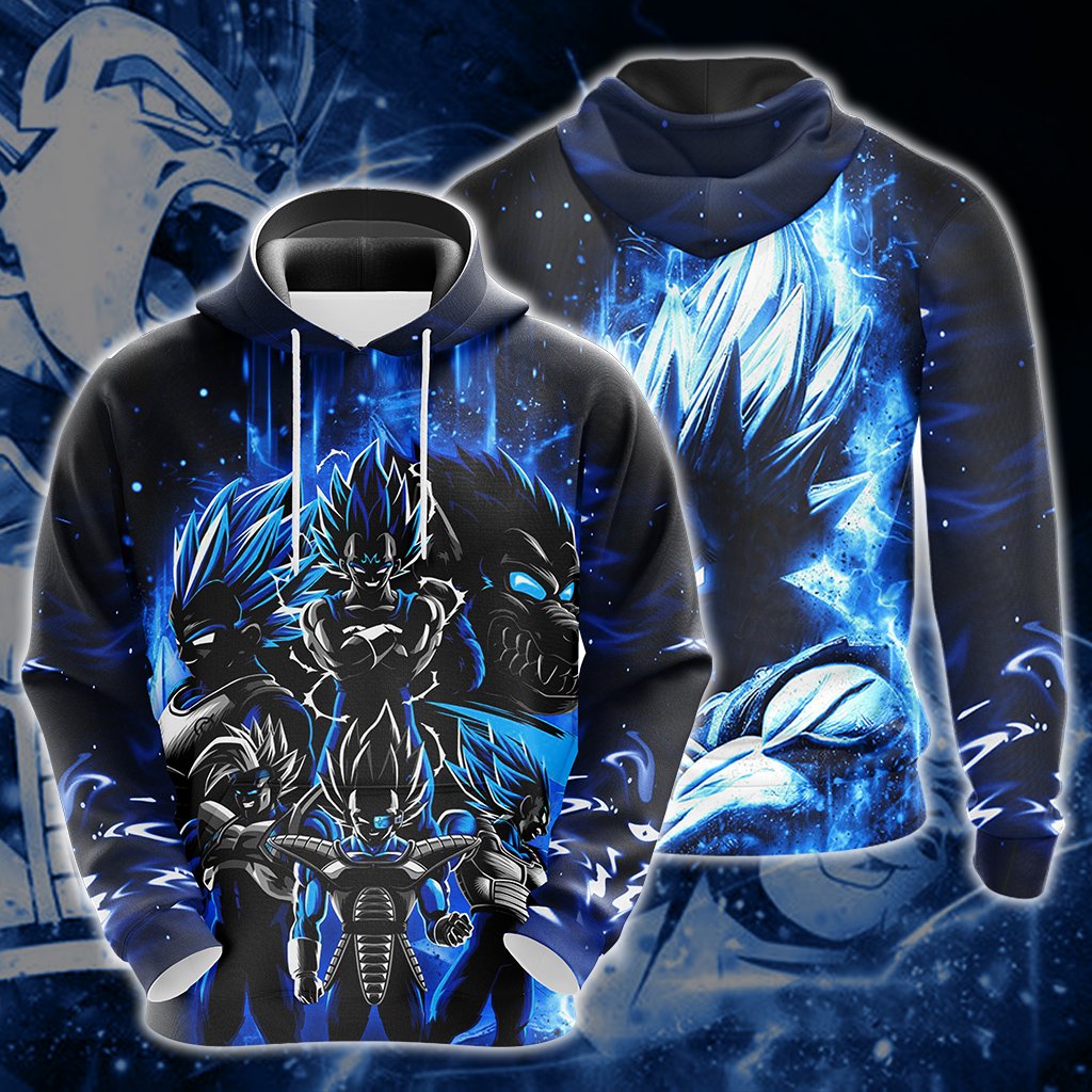 Dragon Ball T-shirt Dragon Ball Vegeta Glowing Blue 3d T-shirt Dragon Ball Hoodie