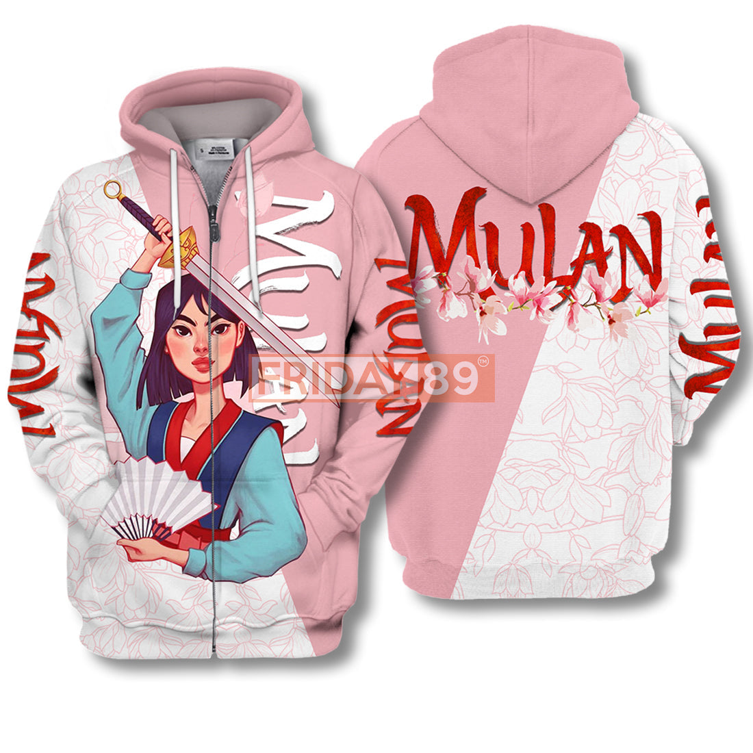 Mulan T-shirt Princess Mulan Warrior Pink All Over Print Mulan Pink Hoodie Amazing DN Hoodie Sweater Tank