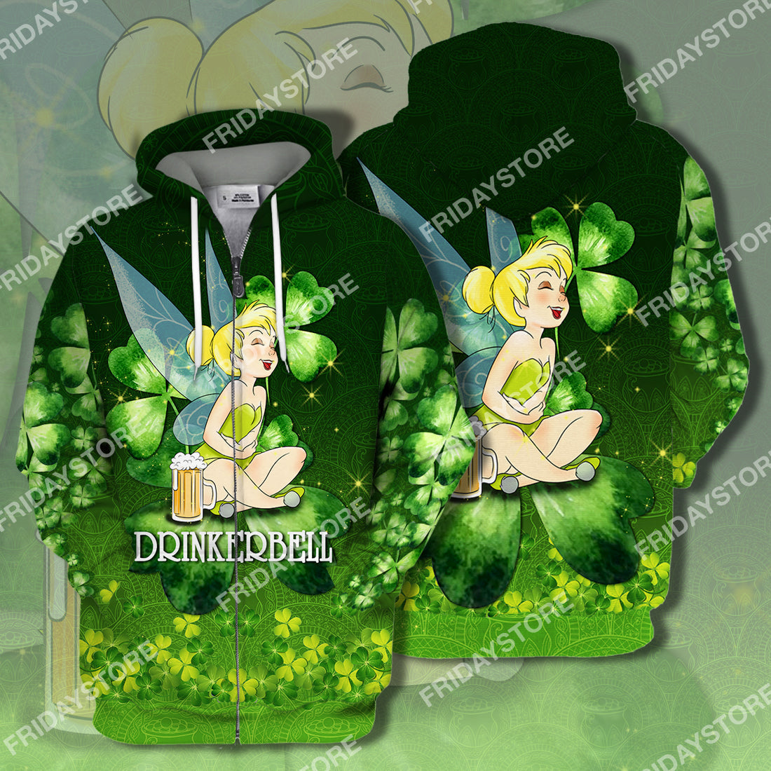 DN T-shirt Drinkerbell St Patrick's Day T-shirt Cute Amazing DN Sweater Tank Tinkerbell Hoodie Apparel