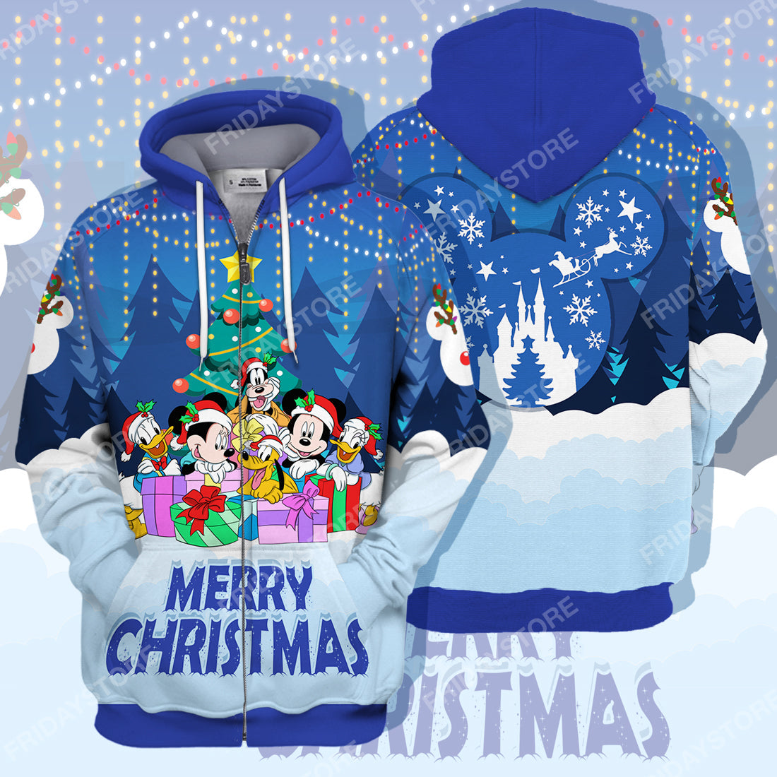 DN T-shirt Mouse And Friends Together Under Christmas Tree T-shirt High Quality DN MK Mouse Hoodie Sweater Tank