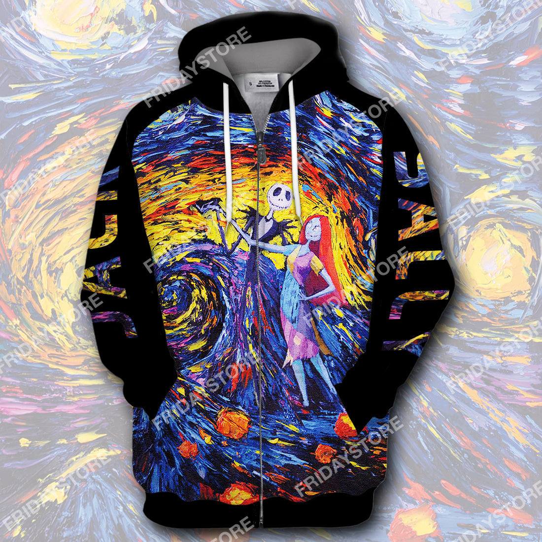 TNBC T-shirt Starry Night Jack And Sally T-shirt Hoodie Amazing DN TNBC Sweate Tank Hoodie Jack Skellington Apparel 2023
