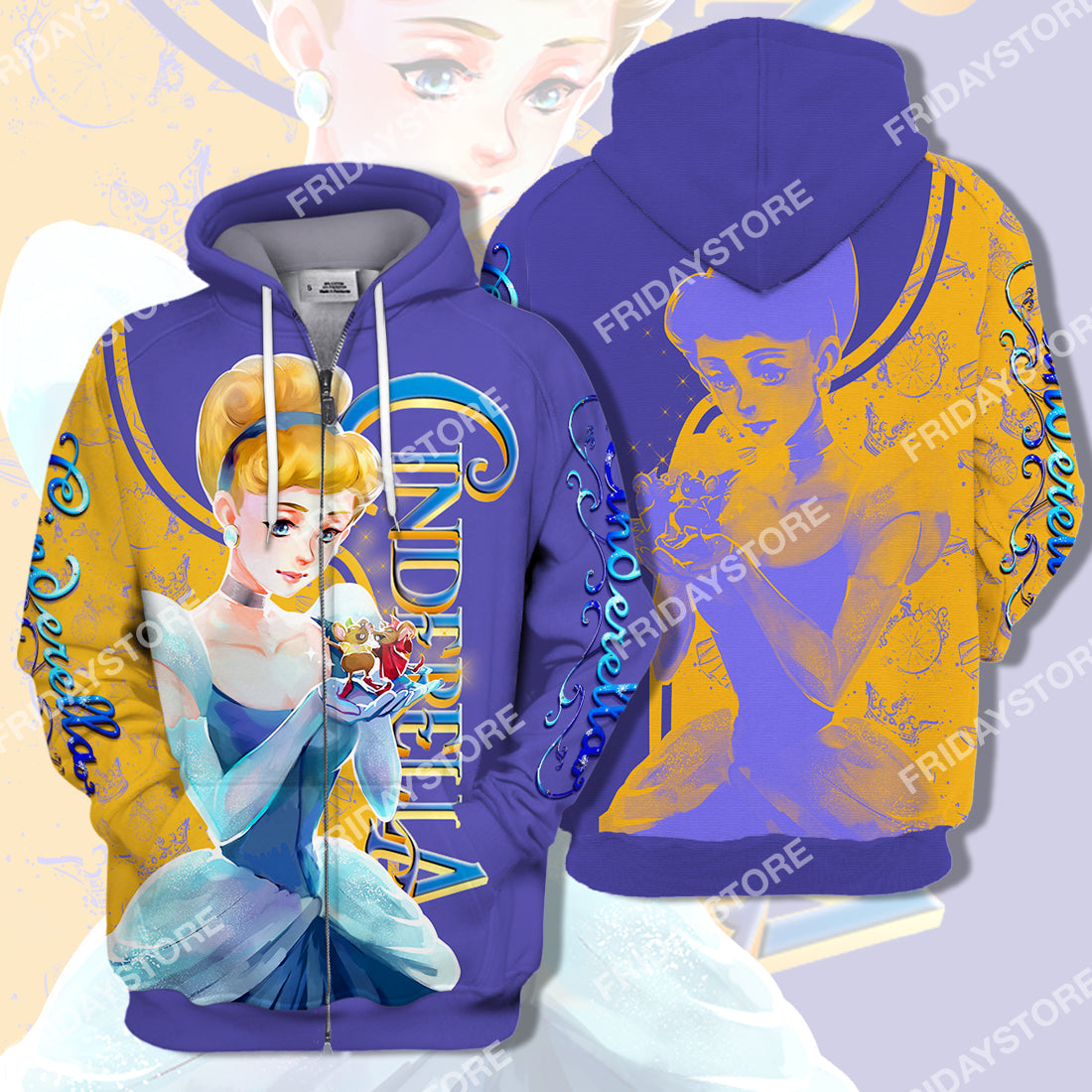 DN T-shirt Cinderella Princess And Mouse Friends T-shirt Awesome DN Cinderella Hoodie Sweater Tank