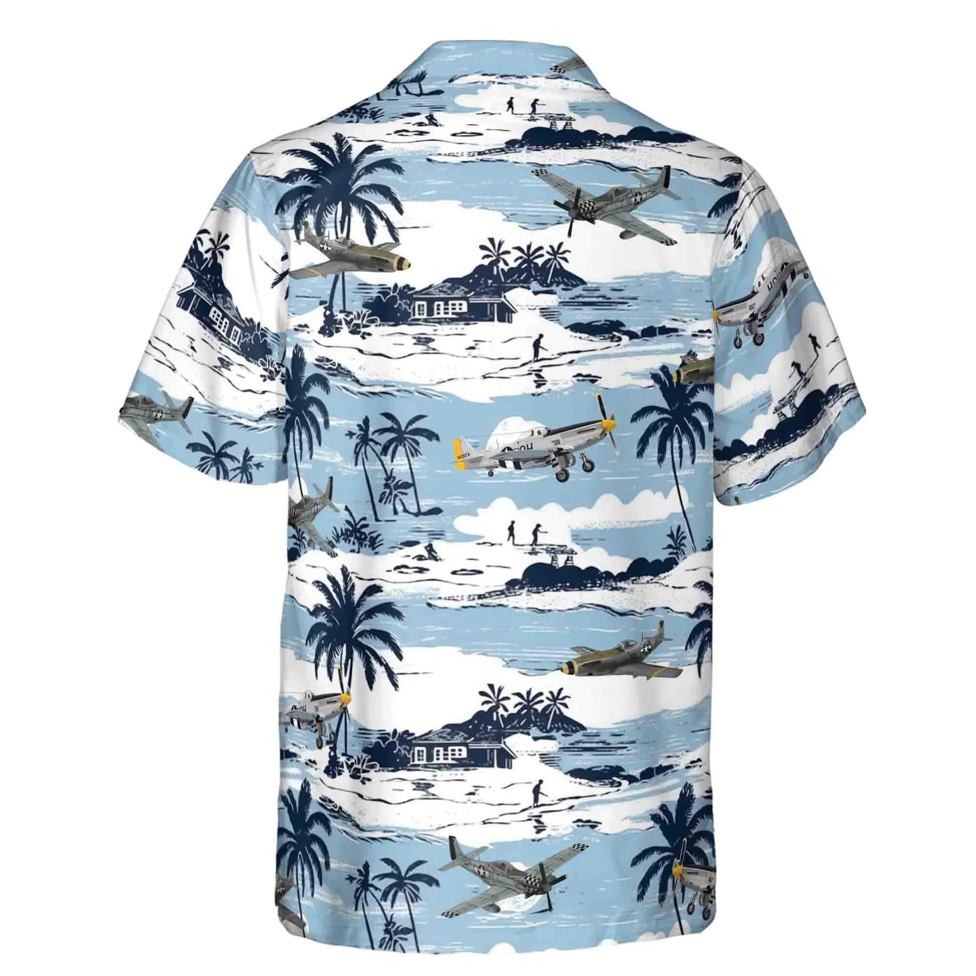 Vintage Airplane Hawaii Shirt, Retro Aviation Aloha Shirt