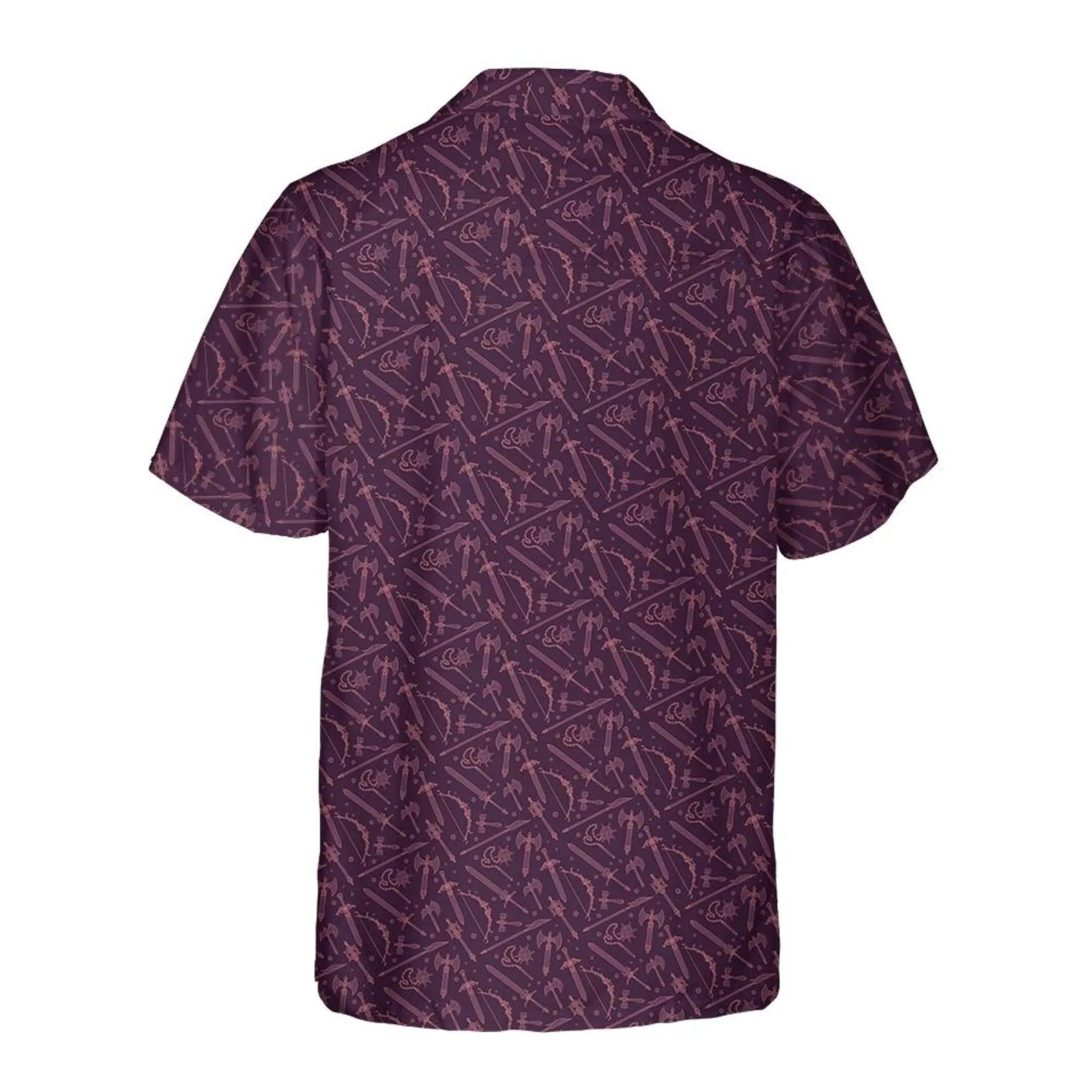 Fantasy Weapon Hawaiian Shirt, Medieval RPG Aloha Shirt for Gamers