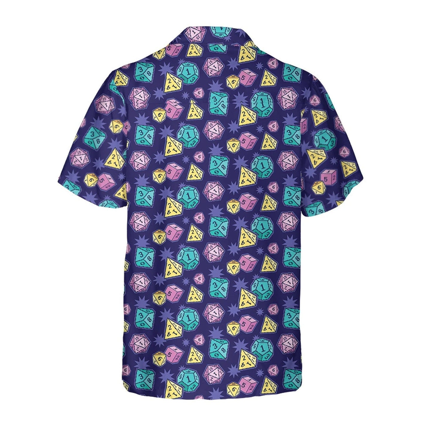 Colorful Dice Hawaiian Shirt, Fantasy RPG Gamer Aloha Shirt