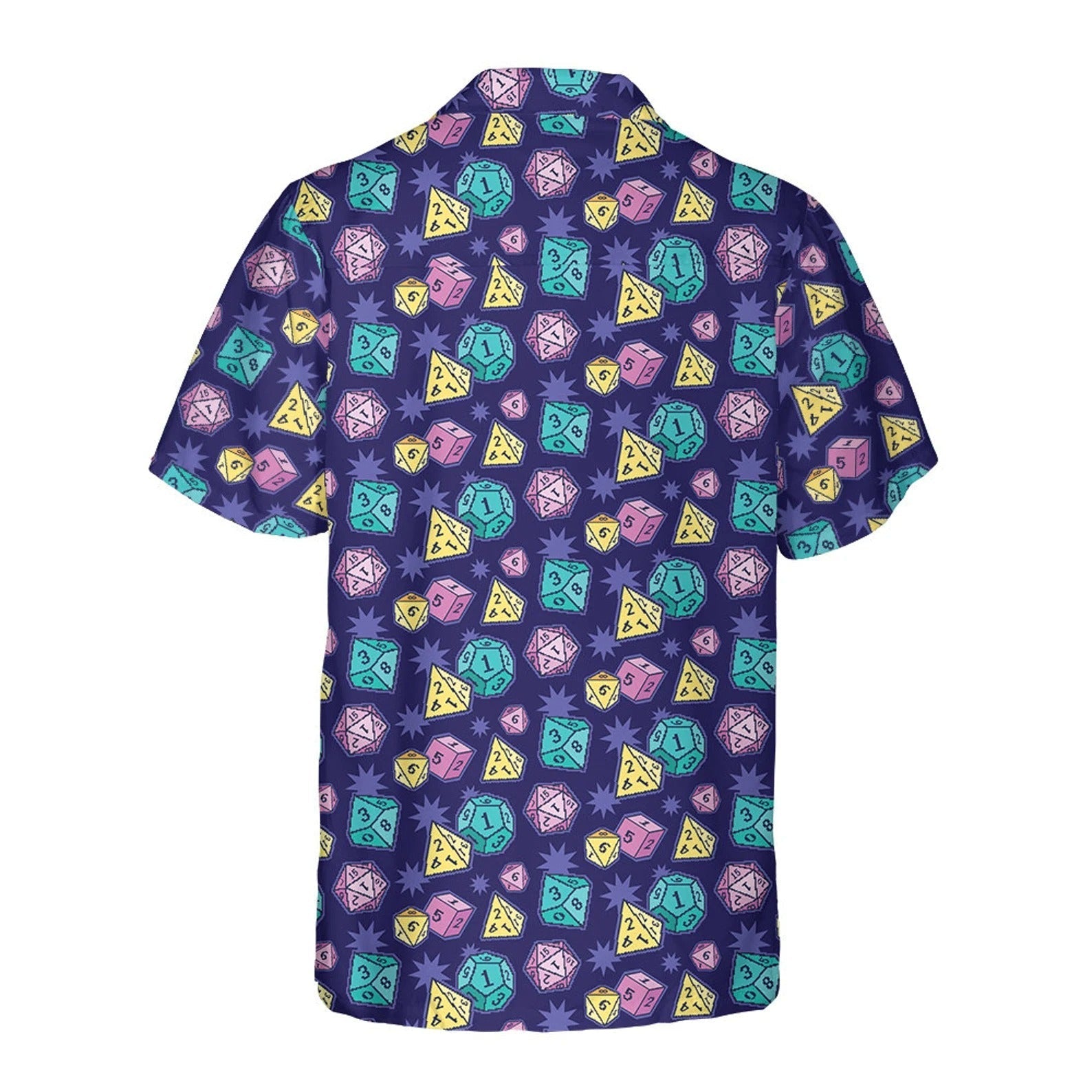 Colorful Dice Hawaiian Shirt, Fantasy RPG Gamer Aloha Shirt