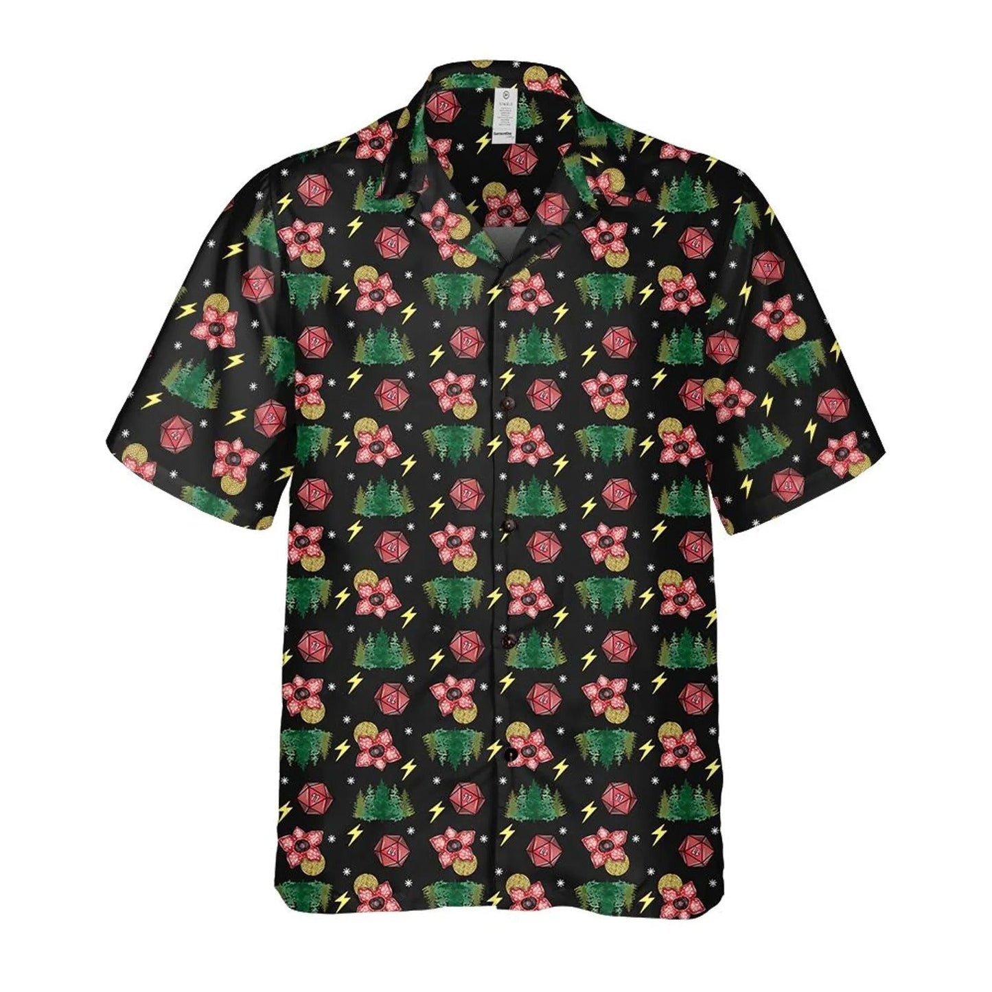 Fantasy Dice Hawaiian Shirt, Forest Magic RPG Gamer Aloha Shirt