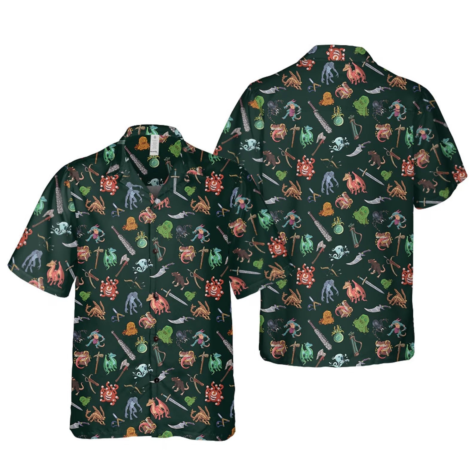 Fantasy Creature Hawaiian Shirt, RPG Monster Gamer Aloha Shirt