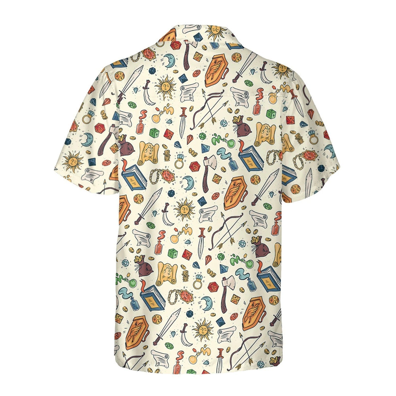 RPG Hawaiian Shirt, Dice Magic Adventure Aloha Shirt for Gamers
