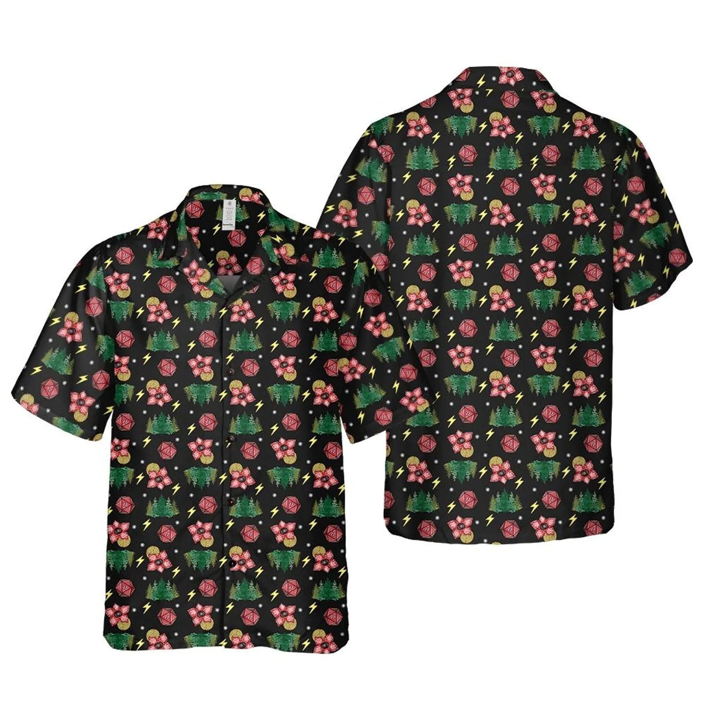 Fantasy Dice Hawaiian Shirt, Forest Magic RPG Gamer Aloha Shirt