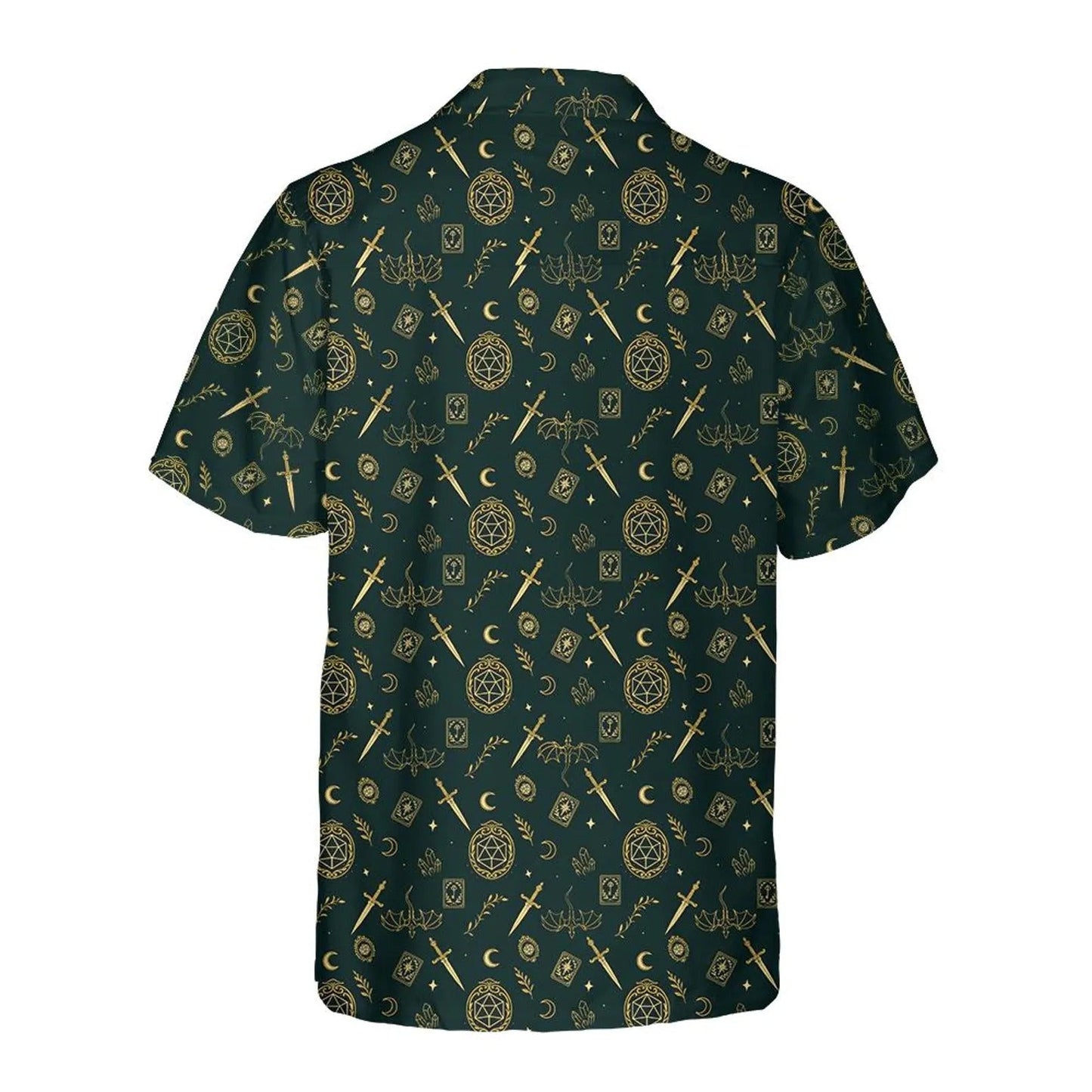 Dark Fantasy Hawaiian Shirt, Mystic Occult Aloha Shirt, Witchy Style Shirt