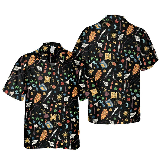 Fantasy RPG Hawaiian Shirt, Magic Adventure Gamer Aloha Shirt