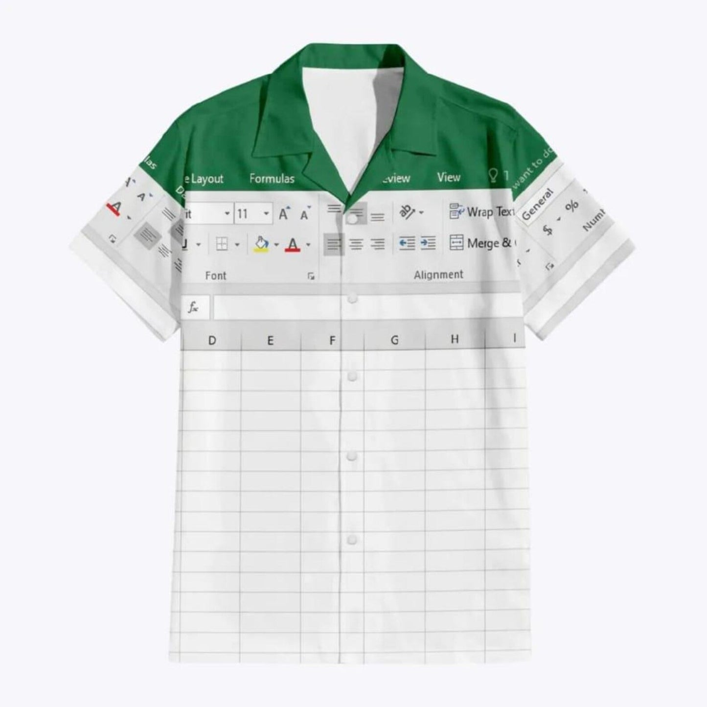 Excel Hawaiian Shirt, Funny Office Spreadsheet Aloha Shirt, Geek Work Humor Shirt