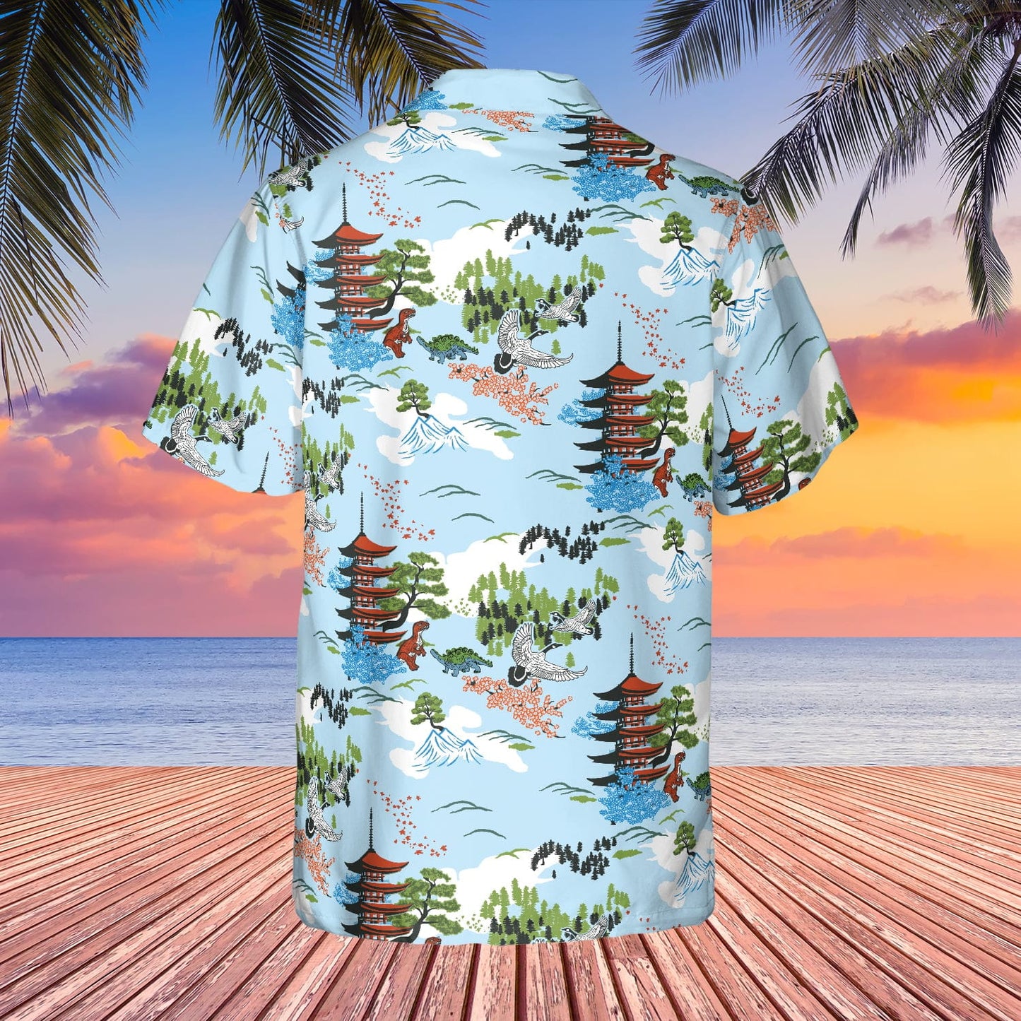 Firefly Hoban Washburne Japanese Pagoda Hawaiian Shirt - Tazila