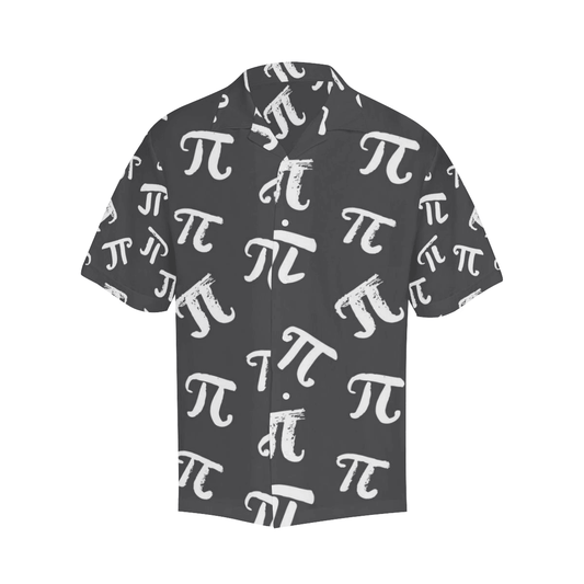 NoClaws Pi Hawaii Shirt Pi Symbol Different Fonts Pattern Aloha Shirt Black Unisex