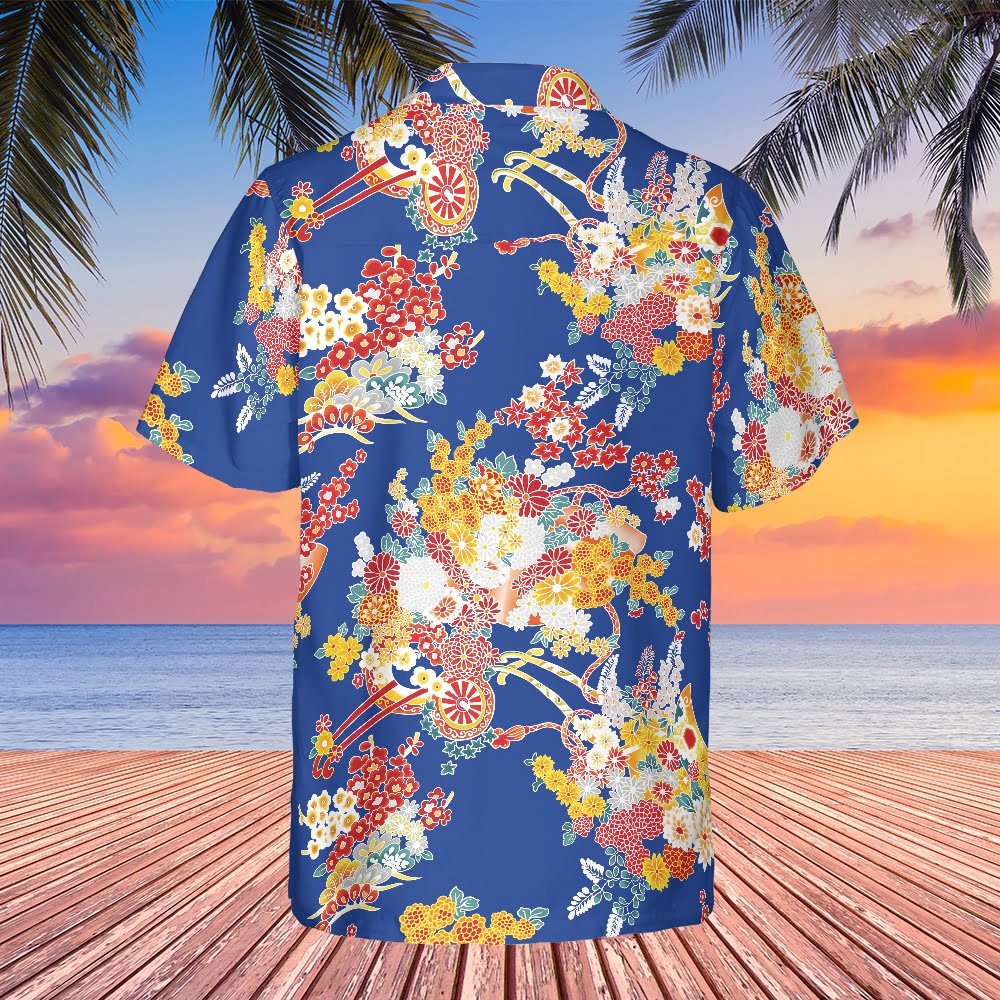 MASH Hawkeye Pierce Hibiscus White Flowers Hawaiian Shirt - Tazila