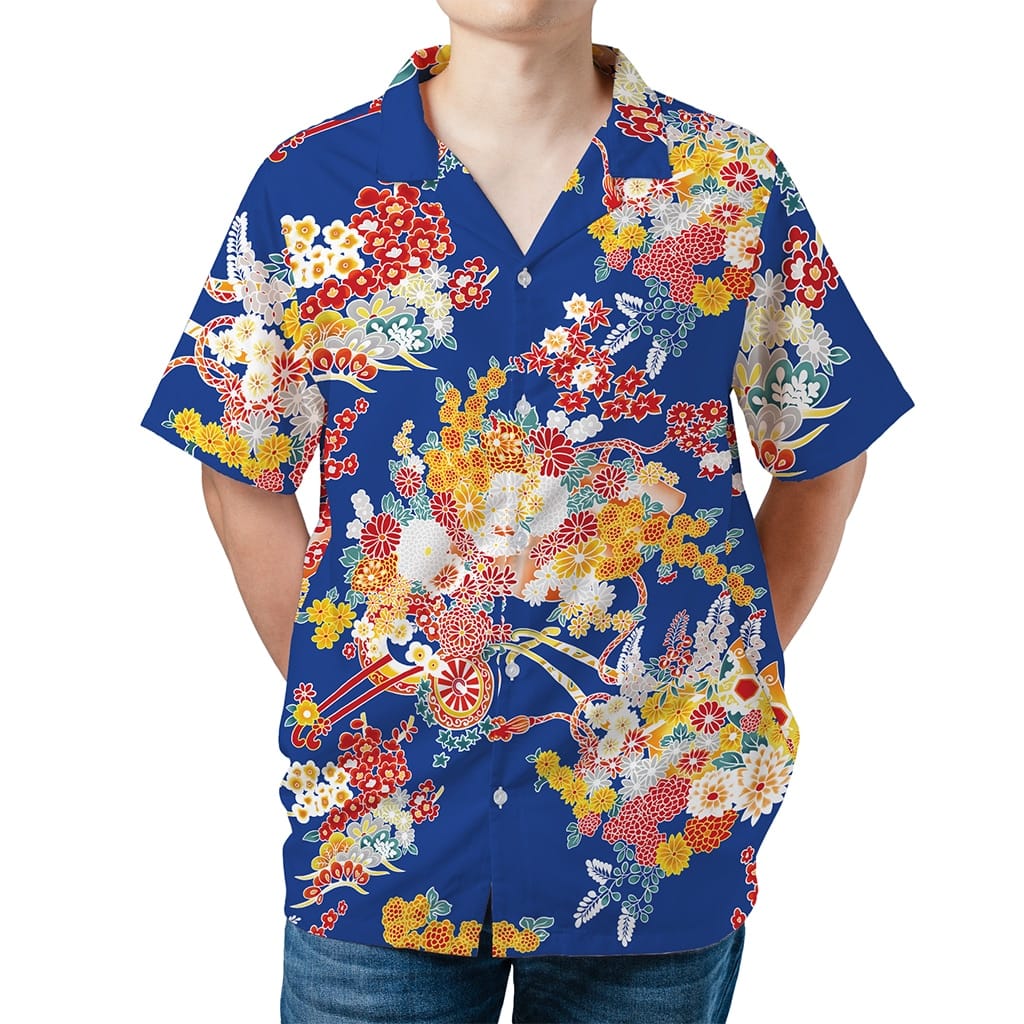 MASH Hawkeye Pierce Hibiscus White Flowers Hawaiian Shirt - Tazila