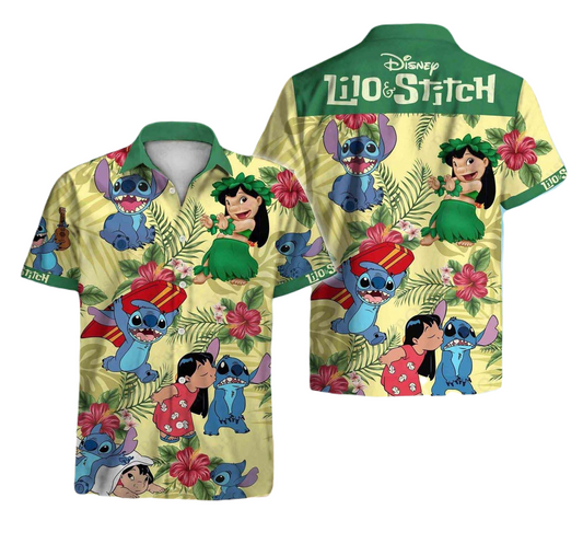 NoClaws Stitch Hawaii Shirt Lilo And Stitch Floral Tropical Aloha Shirt Colorful Unisex Adults New Release