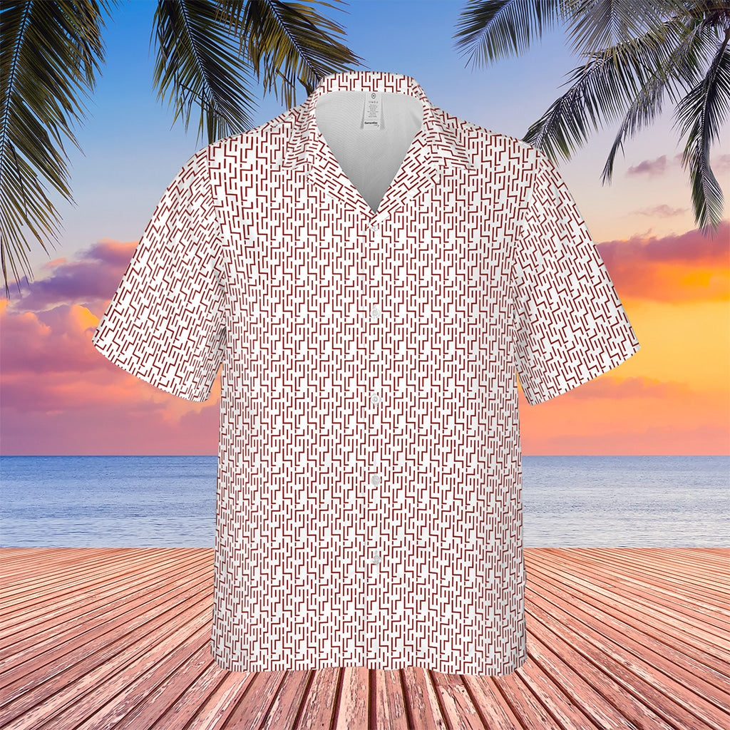 Fear And Loathing In Las Vegas Raoul Duke Linear Labyrinth Hawaiian Shirt - Tazila