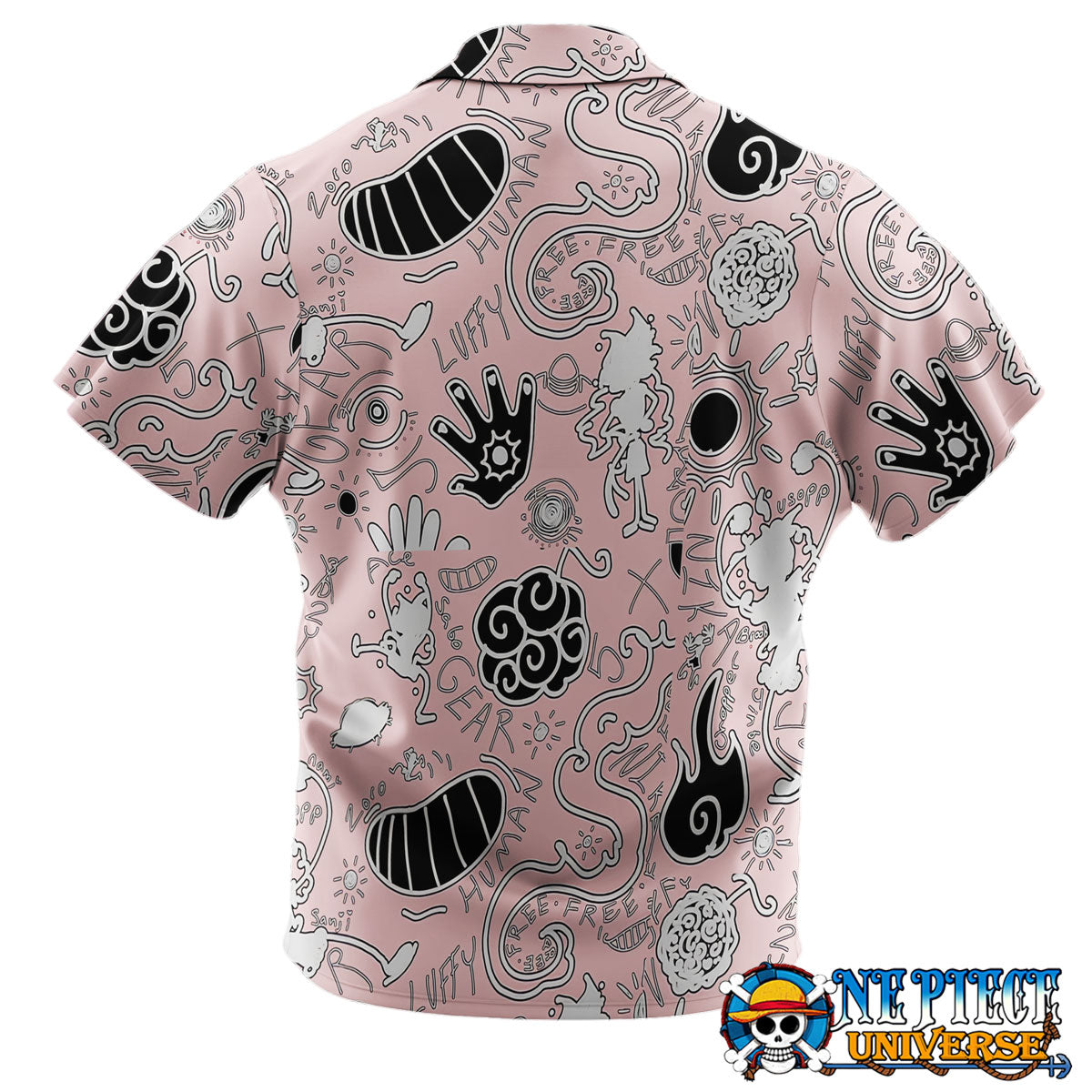 One Piece Luffy Gear 5 Pattern Hawaiian Shirt For Sale | One Piece Universe Store