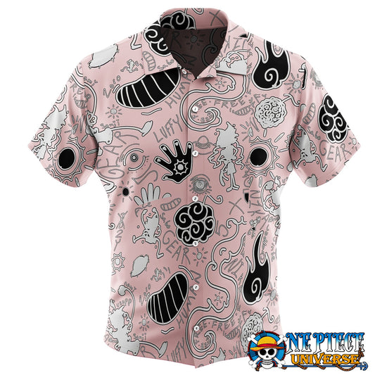 One Piece Luffy Gear 5 Pattern Hawaiian Shirt For Sale | One Piece Universe Store