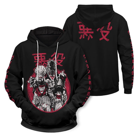 My Hero Academia Hoodie Villians Black Red Hoodie