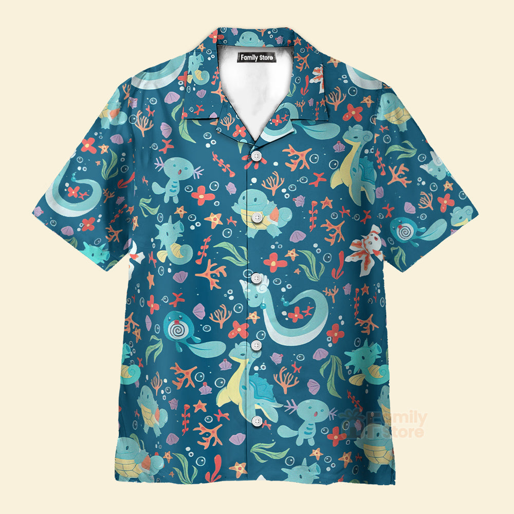 Water PoMo Pattern Hawaiian Shirt