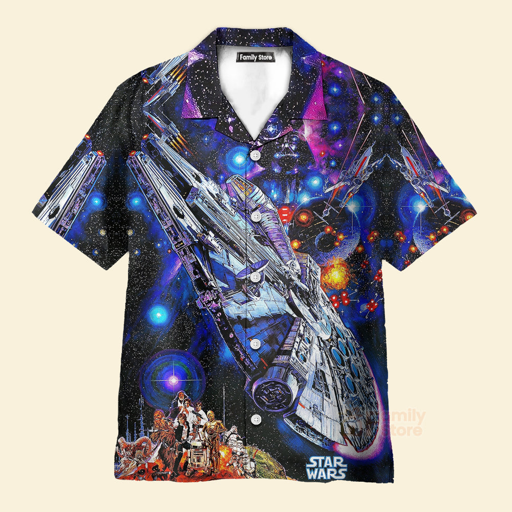 Stwa Darth Vader Millennium Falcon Hawaiian Shirt