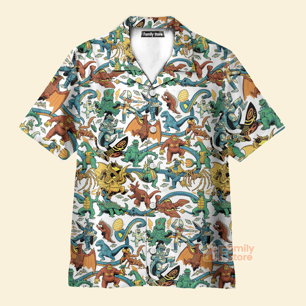 Showa Era Monsters Kaiju Battles - Hawaiian Shirt