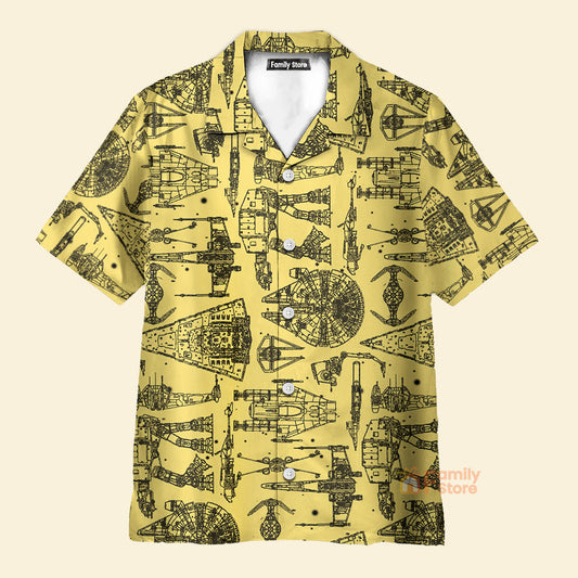 Starwars Starship Yellow Color - Hawaiian Shirt