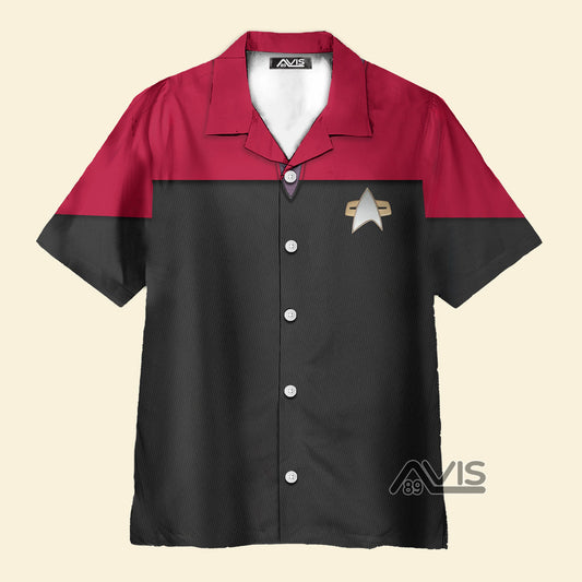 SaTr Voyager Red Cosplay Costume - Hawaiian Shirt