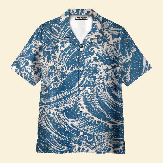 Ocean Great Waves Japanese Style - Hawaiian Shirt