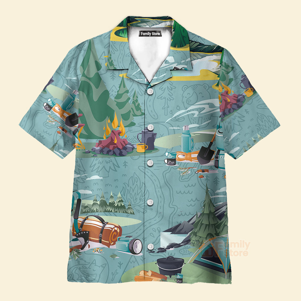 Camping Real Campers Smell Like 5 Things - Hawaiian Shirt