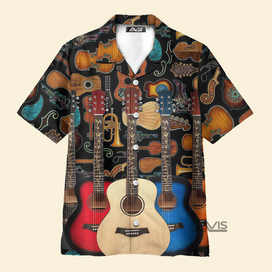 Guitar Lover Happy Life With Music - Hawaiian Shirt