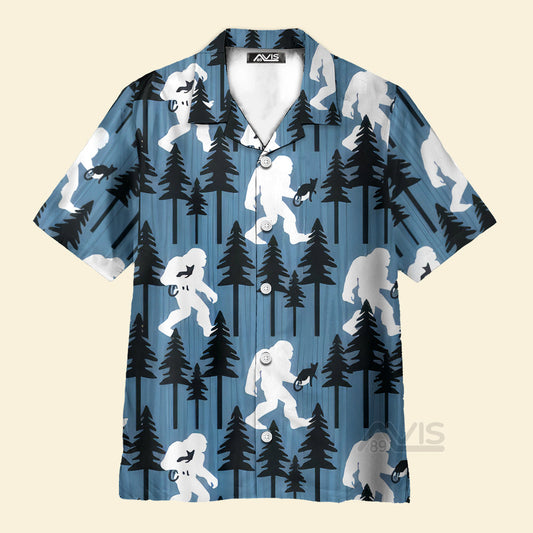 Bigfoot And Katty  - Hawaiian Shirt