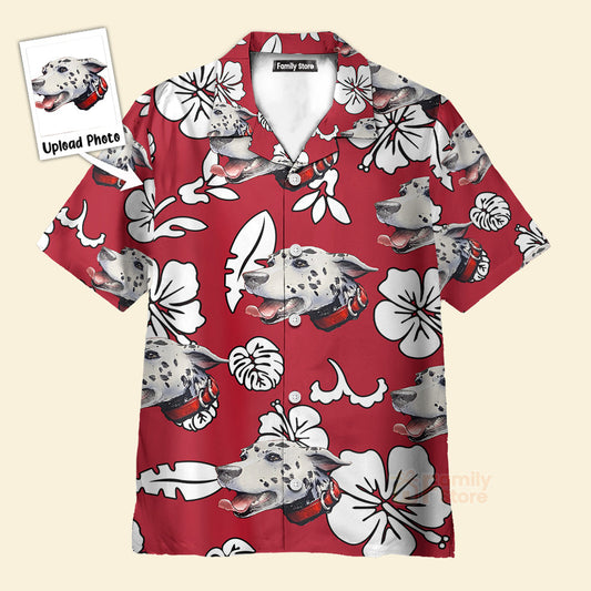 Funny Custom Face Dog Flowers & Leaves Pattern - Hawaiian Shirt PN302043Lb