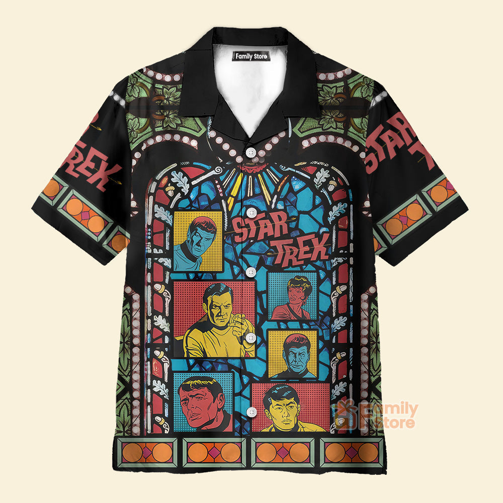 SaTr The Original Series Retro Character Squares Stained Glass - Hawaiian Shirt