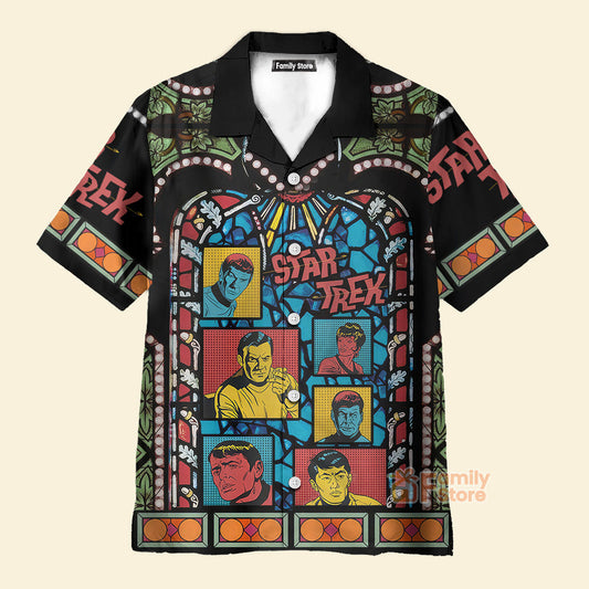 SaTr The Original Series Retro Character Squares Stained Glass - Hawaiian Shirt