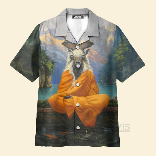 Zen Goat Pattern - Hawaiian Shirt